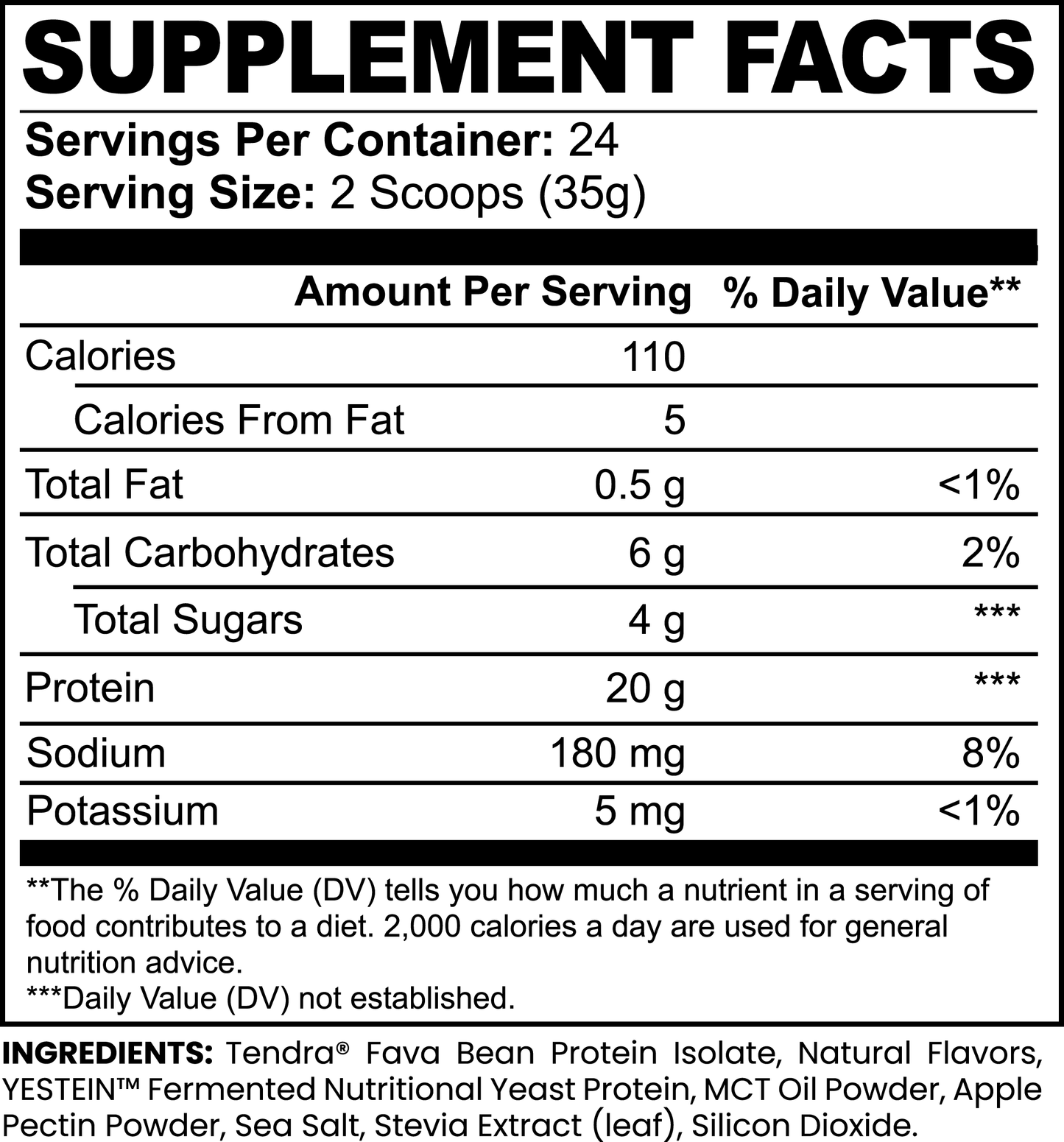 100% Pure Plant-Based Protein (Vanilla)