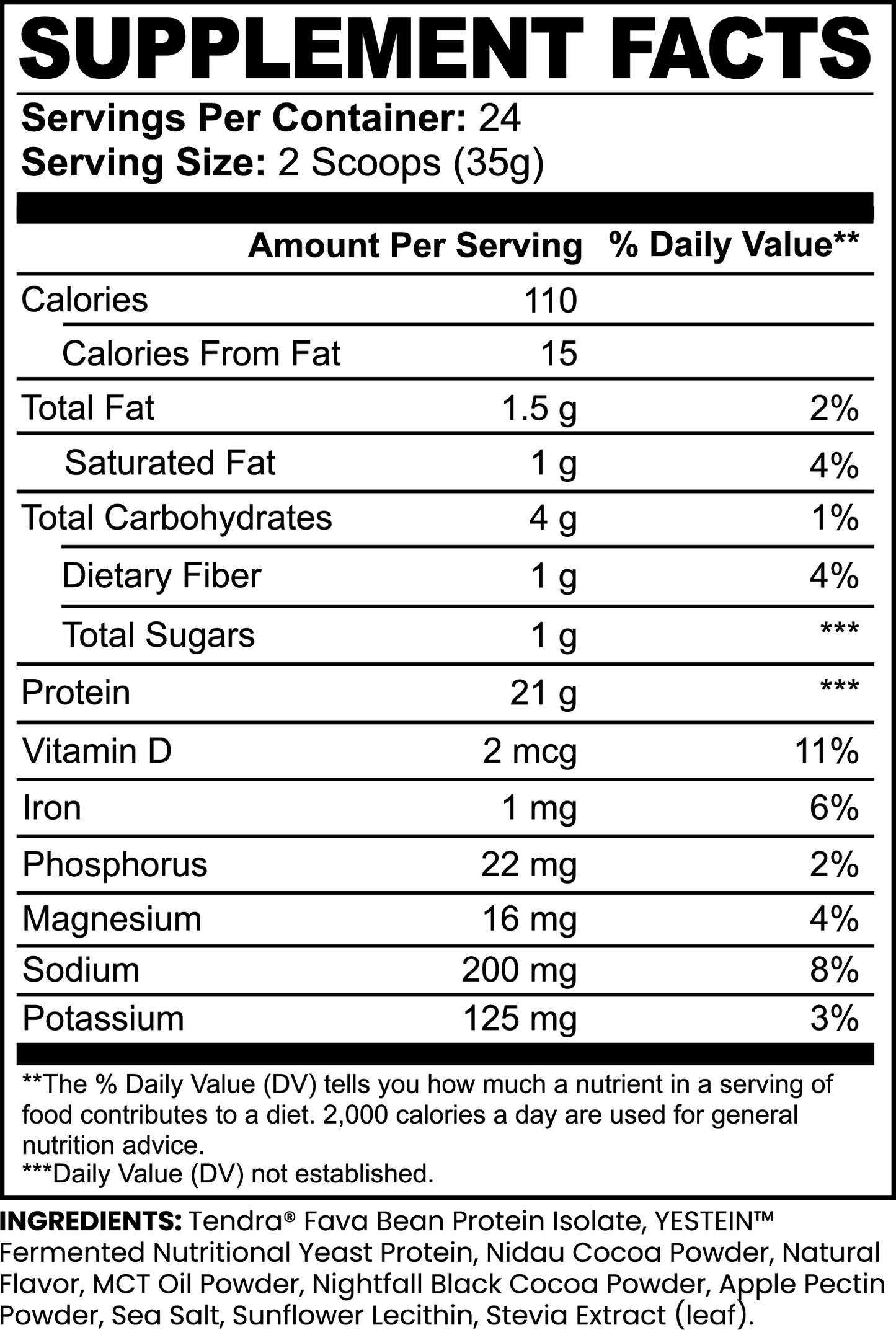 100% Pure Plant-Based Protein (Chocolate)