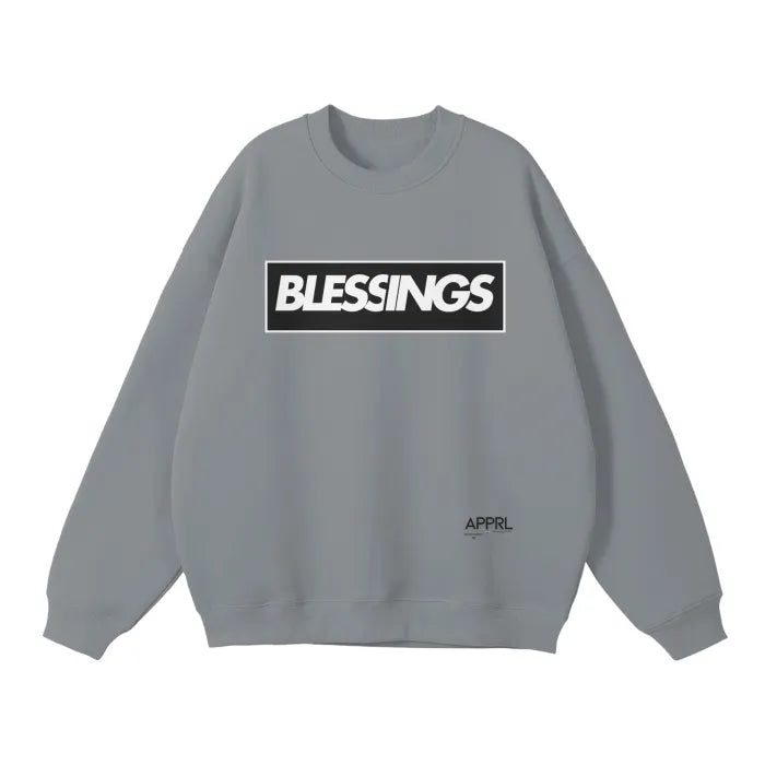 "BLESSINGS" | Unisex Solid Color Fleece Pullover