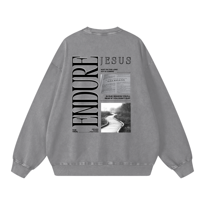 "ENDURE" v2 | Acid Wash Oversize Sweatshirt