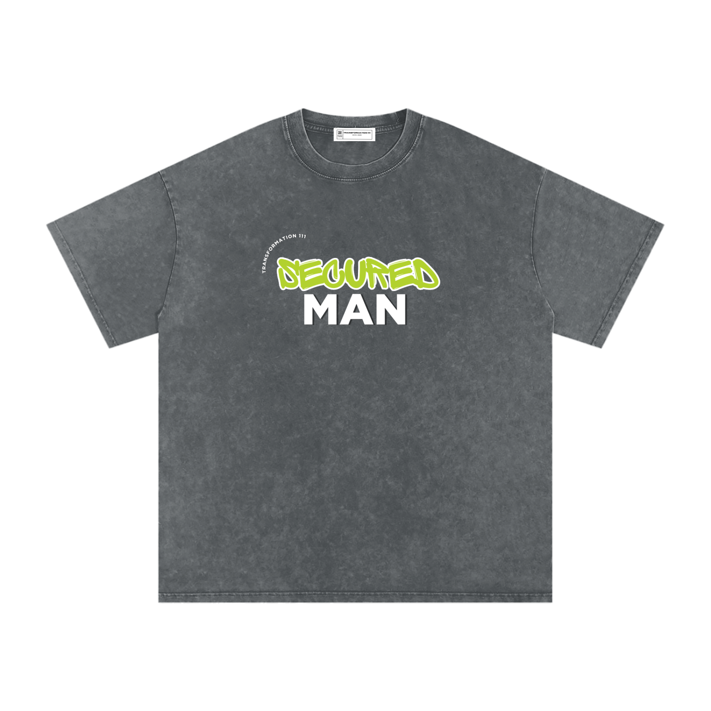"SECURED MAN" v1 | Snow Washed Oversized T-Shirt