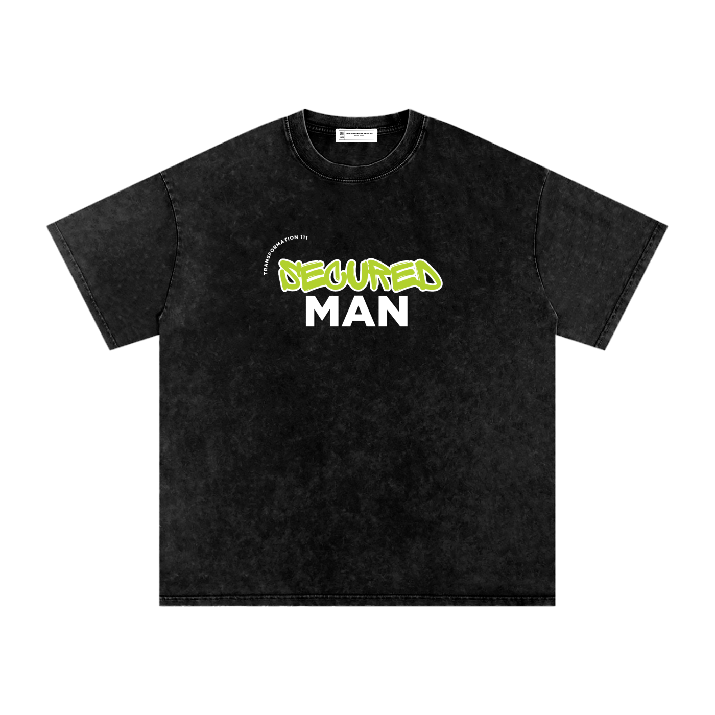 "SECURED MAN" v1 | Snow Washed Oversized T-Shirt