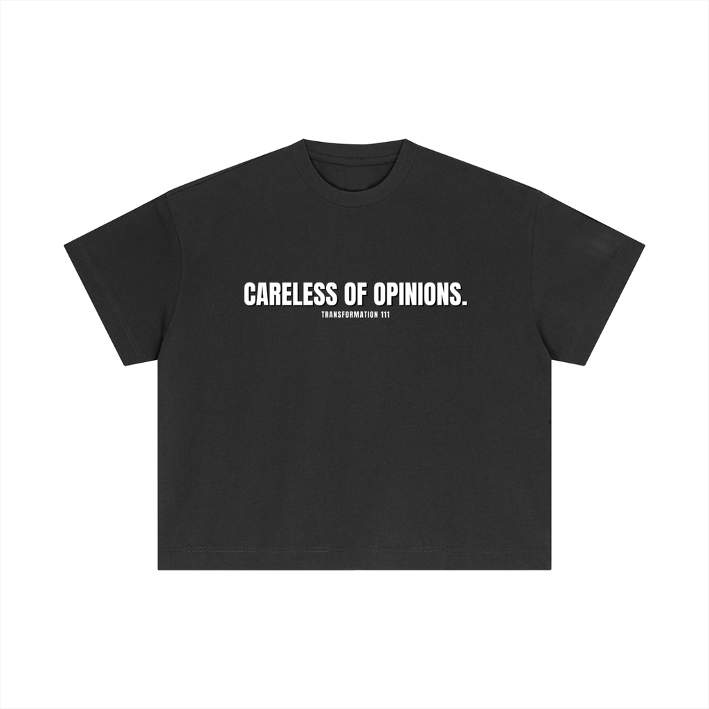 "CARELESS OF OPINIONS" V1 | Premium Cotton Boxy T-Shirt