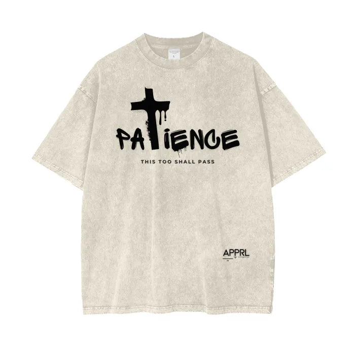"PAITENCE" v2 | Acid Wash Oversize T-Shirt
