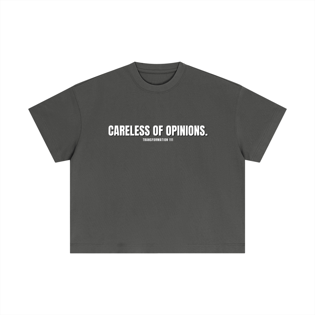 "CARELESS OF OPINIONS" V1 | Premium Cotton Boxy T-Shirt