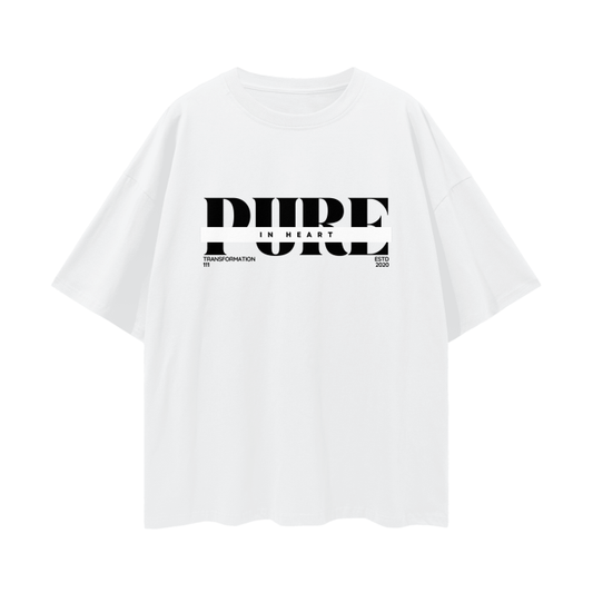 "PURE" v1 with Message | Oversize Drop Shoulder T-Shirt