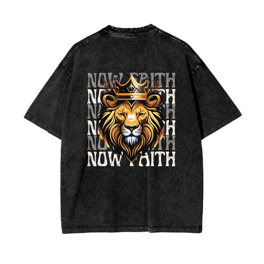 "NOW FAITH" v2 | Acid Wash Oversize T-Shirt