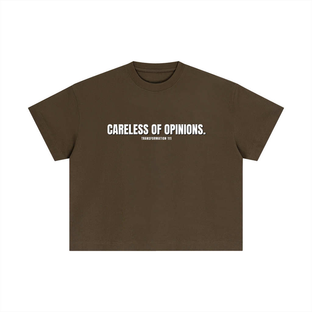 "CARELESS OF OPINIONS" V1 | Premium Cotton Boxy T-Shirt