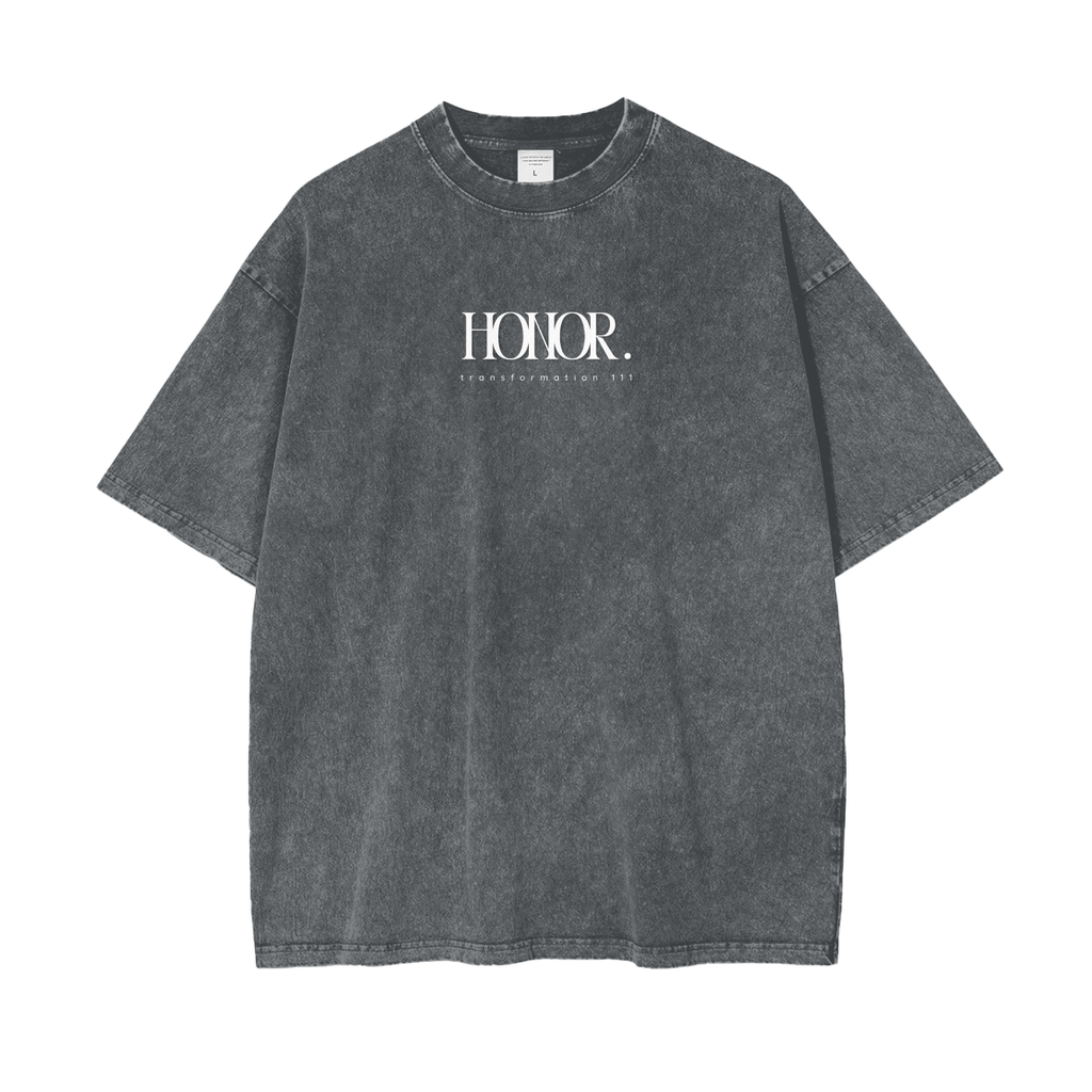 "HONOR" v1 | Acid Wash Oversize T-Shirt