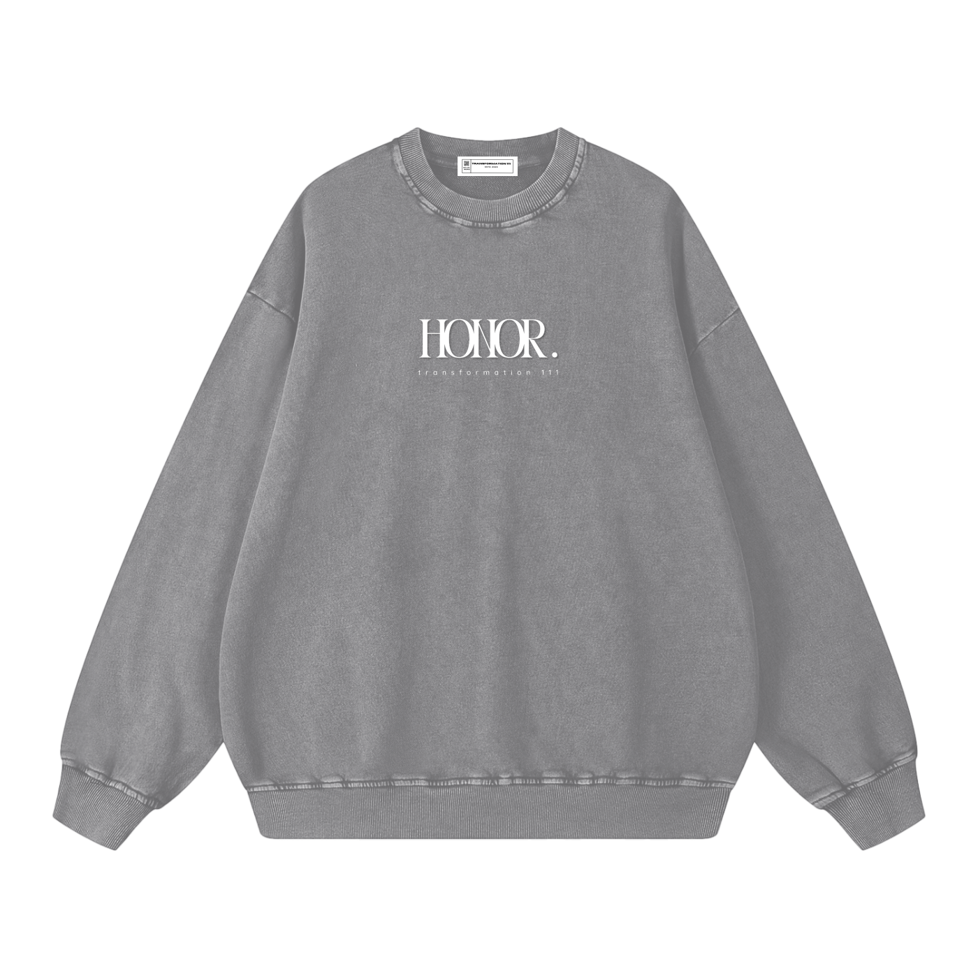 "HONOR" v2 | Acid Wash Oversize Pullover