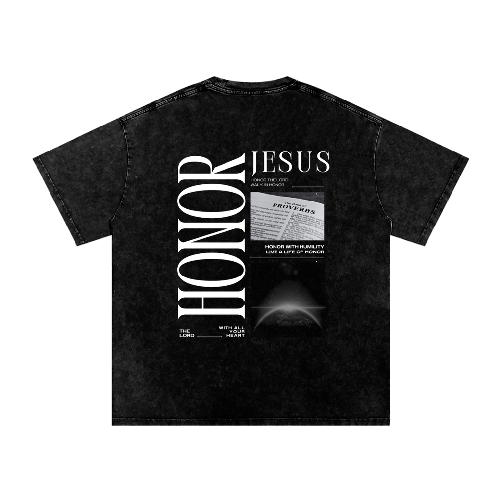 "HONOR" v1 | Snow Washed Oversized T-Shirt
