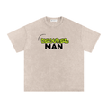 "SECURED MAN" v1 | Snow Washed Oversized T-Shirt (LIGHT)