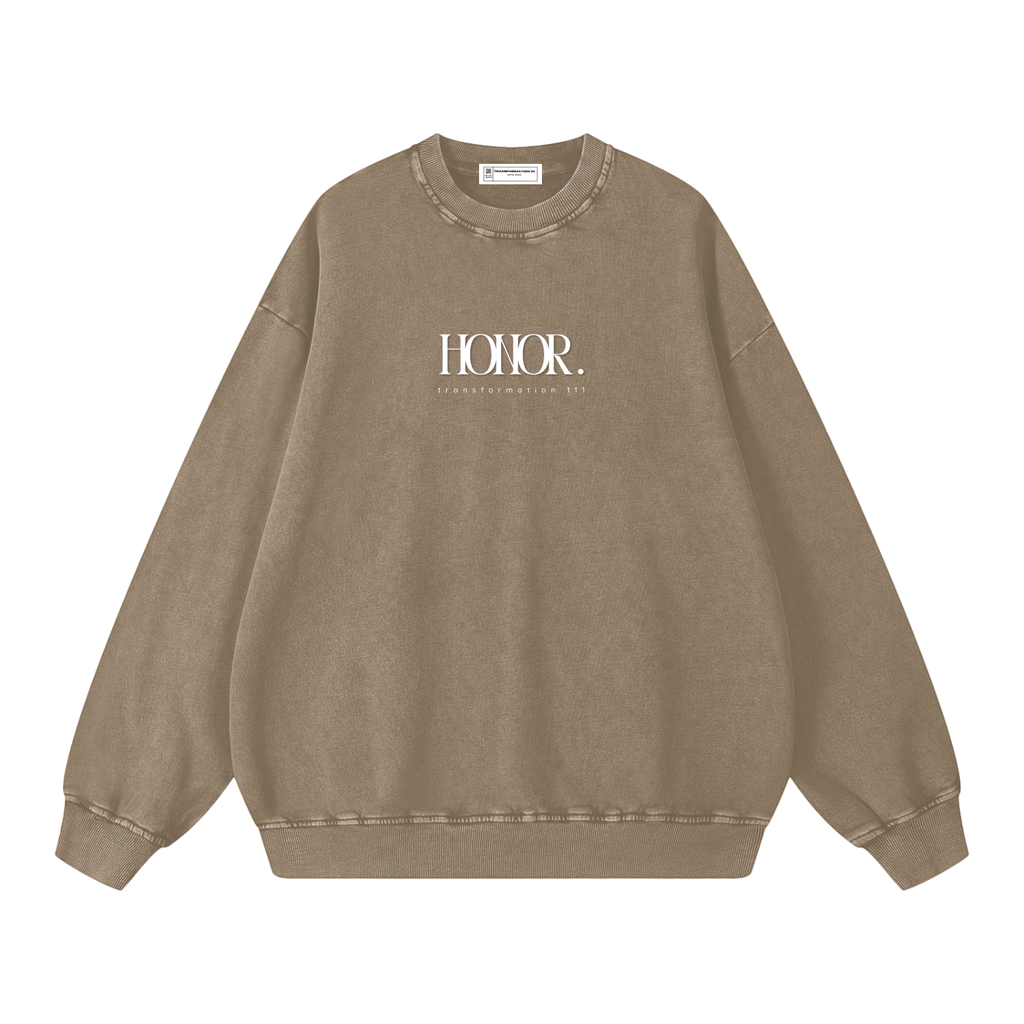 "HONOR" v2 | Acid Wash Oversize Pullover