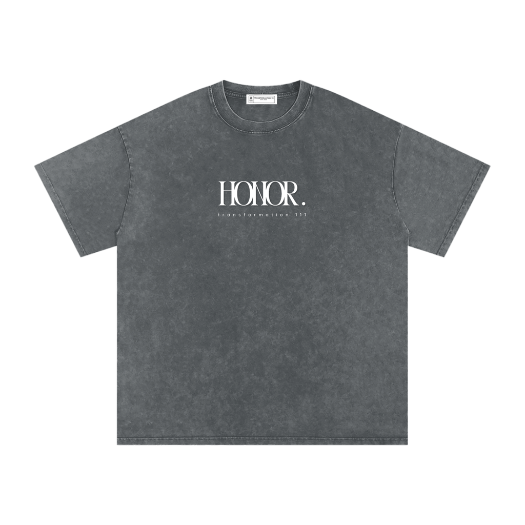 "HONOR" v1 | Snow Washed Oversized T-Shirt